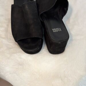 Eileen Fisher Black Mules Minimalist Comfort